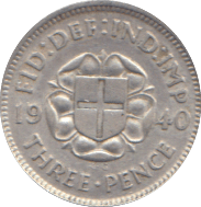 1940 THREEPENCE ( EF ) - THREEPENCE - Cambridgeshire Coins