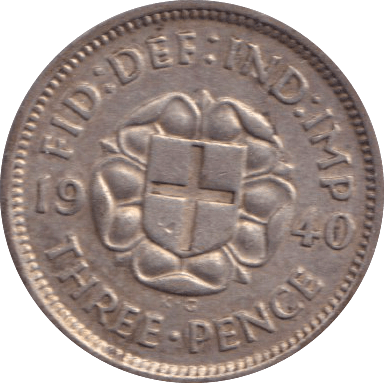 1940 THREEPENCE ( GVF ) - THREEPENCE - Cambridgeshire Coins
