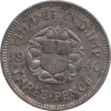 1940 THREEPENCE ( GVF ) - THREEPENCE - Cambridgeshire Coins