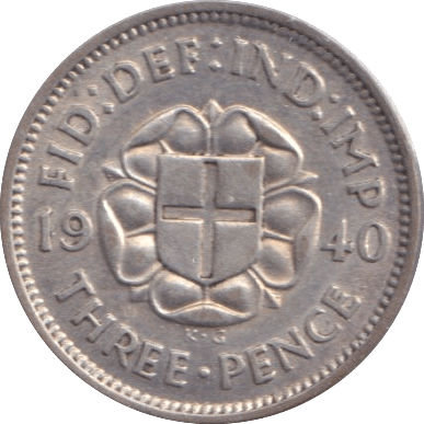 1940 THREEPENCE ( UNC ) 3 - Threepence - Cambridgeshire Coins