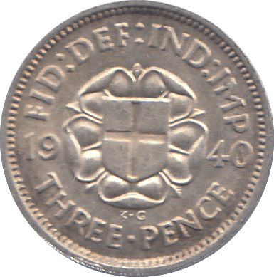 1940 THREEPENCE ( UNC ) - THREEPENCE - Cambridgeshire Coins