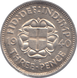 1940 THREEPENCE ( UNC ) - THREEPENCE - Cambridgeshire Coins