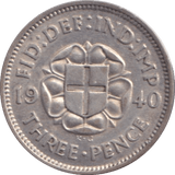 1940 THREEPENCE ( UNC ) - Threepence - Cambridgeshire Coins