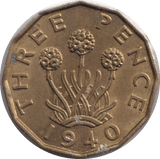 1940 THREEPENCE ( UNC ) - THREEPENCE - Cambridgeshire Coins