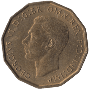 1941 BRASS THREEPENCE ( UNC ) 1 - Threepence - Cambridgeshire Coins