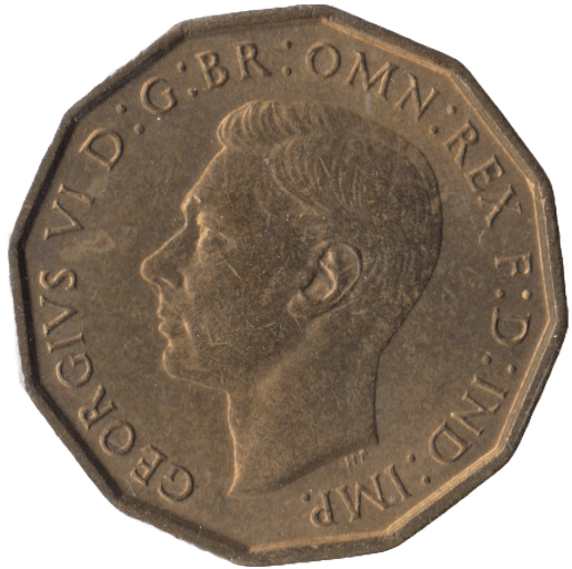 1941 BRASS THREEPENCE ( UNC ) 1 - Threepence - Cambridgeshire Coins