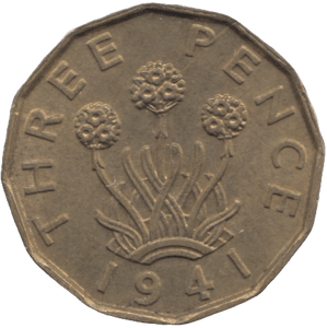 1941 BRASS THREEPENCE ( UNC ) - THREEPENCE - Cambridgeshire Coins