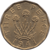 1941 BRASS THREEPENCE ( UNC ) - THREEPENCE - Cambridgeshire Coins