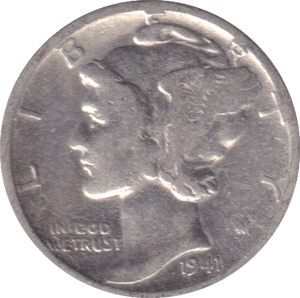 1941 DIME USA - WORLD COINS - Cambridgeshire Coins