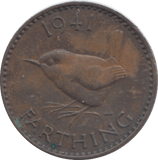 1941 FARTHING ( AUNC ) - FARTHING - Cambridgeshire Coins