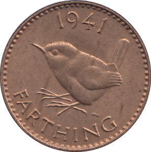 1941 FARTHING ( UNC ) - FARTHING - Cambridgeshire Coins