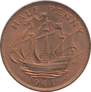1941 HALF PENNY ( UNC ) - HALFPENNY - Cambridgeshire Coins