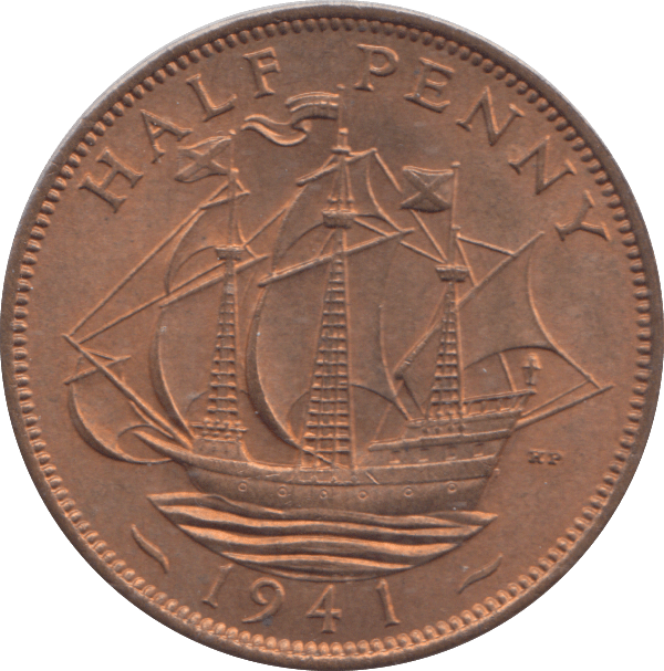 1941 HALF PENNY ( UNC ) - HALFPENNY - Cambridgeshire Coins
