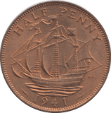 1941 HALF PENNY ( UNC ) - HALFPENNY - Cambridgeshire Coins