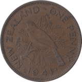 1941 ONE PENNY NEW ZEALAND - WORLD COINS - Cambridgeshire Coins