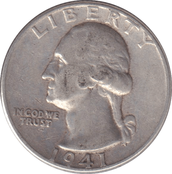 1941 QUARTER DOLLAR USA - WORLD COINS - Cambridgeshire Coins
