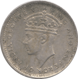1941 SILVER 10 CENTS CEYLON - SILVER WORLD COINS - Cambridgeshire Coins