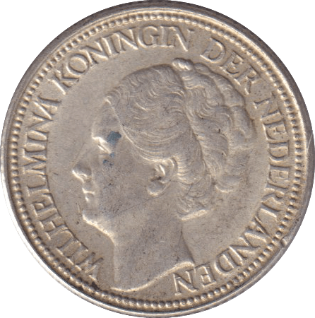 1941 SILVER 25 CENTS NETHERLANDS - SILVER WORLD COINS - Cambridgeshire Coins