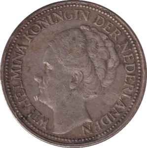 1941 SILVER 25 CENTS NETHERLANDS - SILVER WORLD COINS - Cambridgeshire Coins