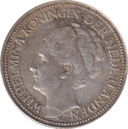 1941 SILVER 25 CENTS NETHERLANDS - SILVER WORLD COINS - Cambridgeshire Coins