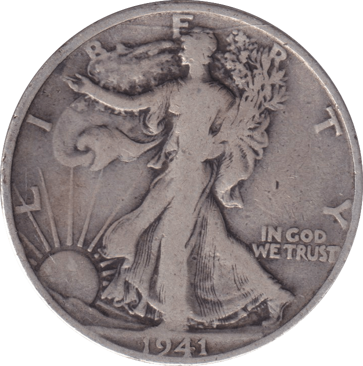 1941 SILVER HALF DOLLAR USA - SILVER WORLD COINS - Cambridgeshire Coins