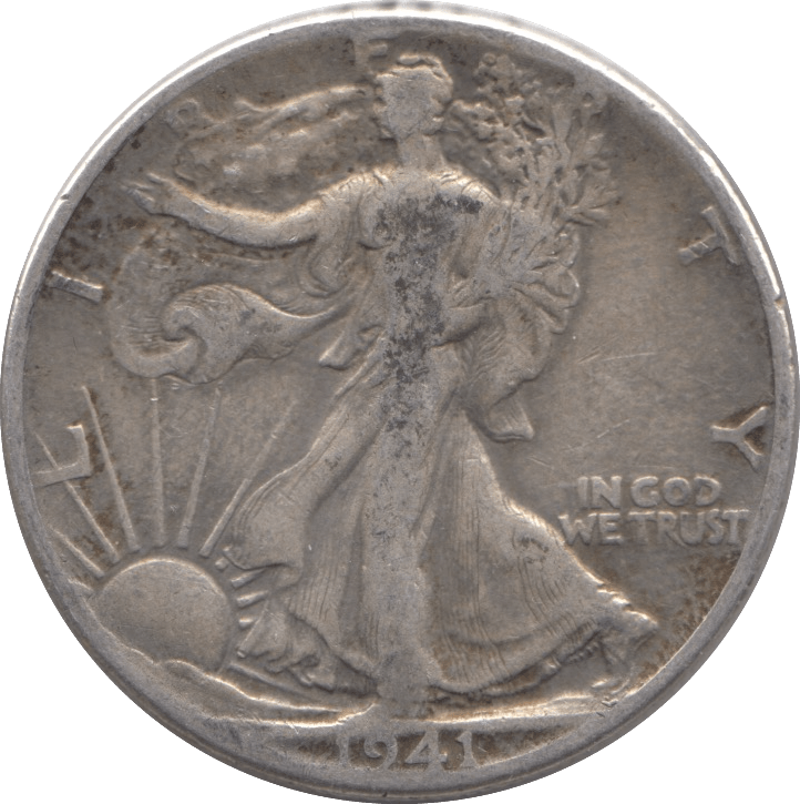 1941 SILVER HALF DOLLAR USA - SILVER WORLD COINS - Cambridgeshire Coins