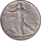 1941 SILVER HALF DOLLAR USA - SILVER WORLD COINS - Cambridgeshire Coins