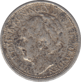 1941 SILVER NETHERLANDS 10 CENT - SILVER WORLD COINS - Cambridgeshire Coins