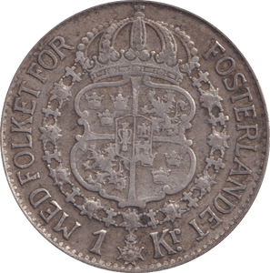 1941 SILVER SWEDEN KORONA - SILVER WORLD COINS - Cambridgeshire Coins