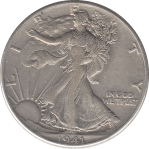 1941 SILVER USA HALF DOLLAR - SILVER WORLD COINS - Cambridgeshire Coins