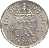 1941 SIXPENCE ( AUNC ) - SIXPENCE - Cambridgeshire Coins