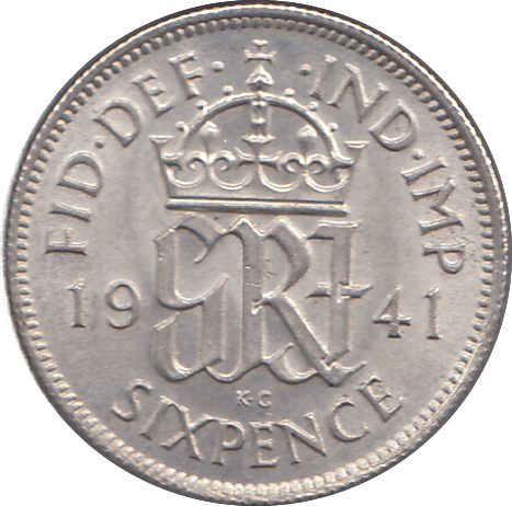 1941 SIXPENCE ( UNC ) - SIXPENCE - Cambridgeshire Coins
