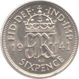 1941 SIXPENCE ( UNC ) - Sixpence - Cambridgeshire Coins