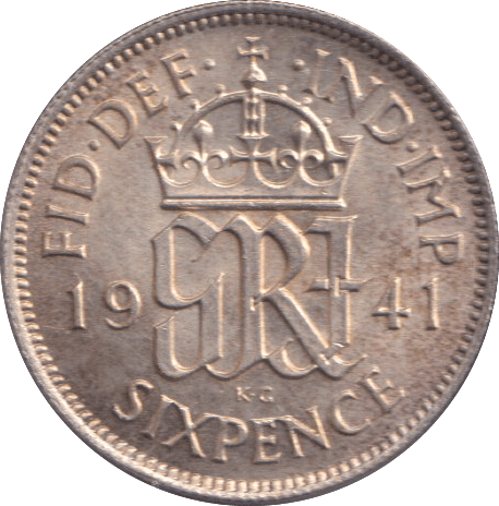 1941 SIXPENCE ( UNC ) - SIXPENCE - Cambridgeshire Coins