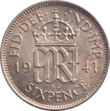 1941 SIXPENCE ( UNC ) - SIXPENCE - Cambridgeshire Coins