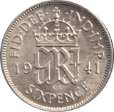 1941 SIXPENCE ( UNC ) - SIXPENCE - Cambridgeshire Coins