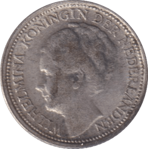 1941 TEN CENTS NETHERLANDS - SILVER WORLD COINS - Cambridgeshire Coins