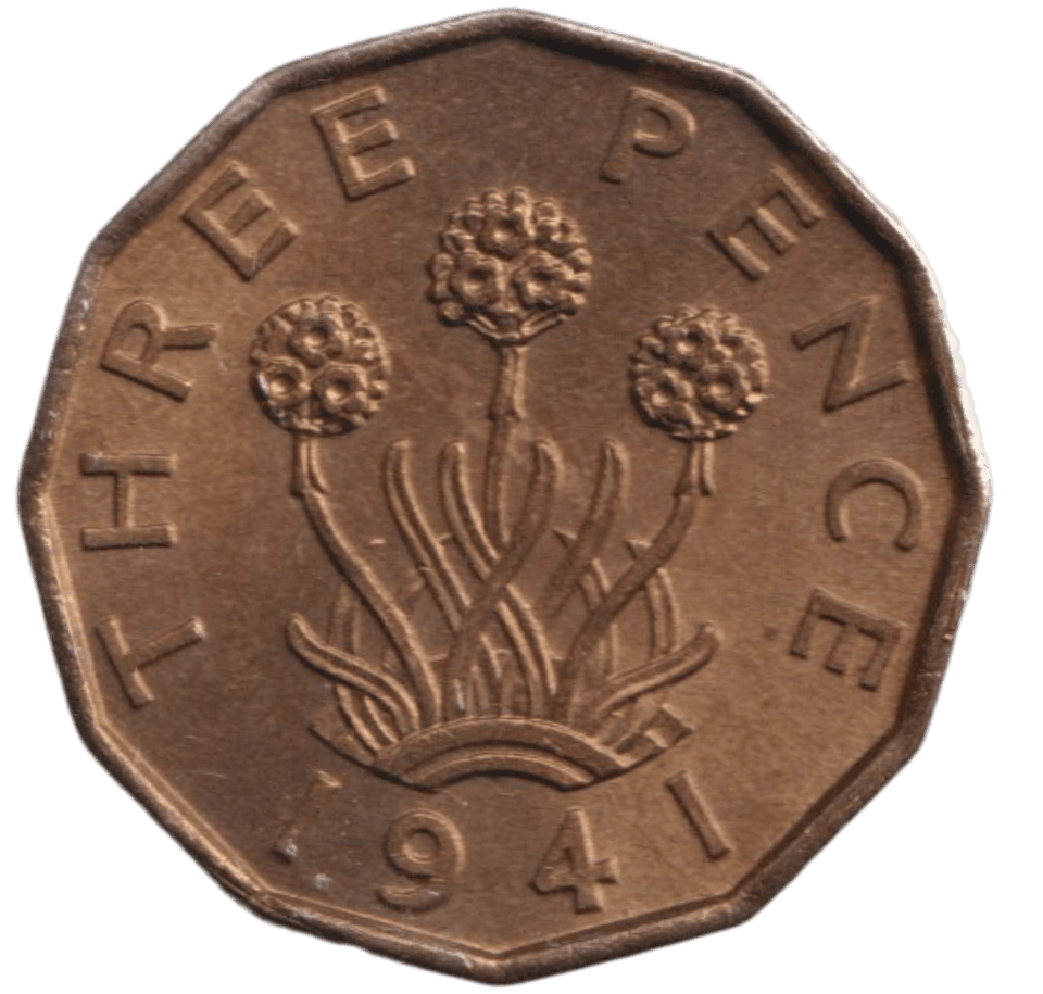 1941 THREEPENCE ( BU ) - THREEPENCE - Cambridgeshire Coins