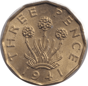 1941 THREEPENCE ( UNC ) - THREEPENCE - Cambridgeshire Coins