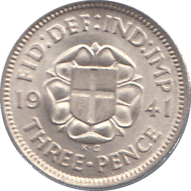 1941 THREEPENCE ( UNC ) - THREEPENCE - Cambridgeshire Coins