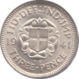 1941 THREEPENCE ( UNC ) - THREEPENCE - Cambridgeshire Coins