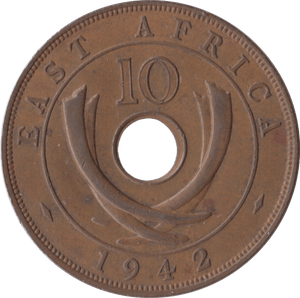 1942 10 CENTS EAST AFRICA - WORLD COINS - Cambridgeshire Coins