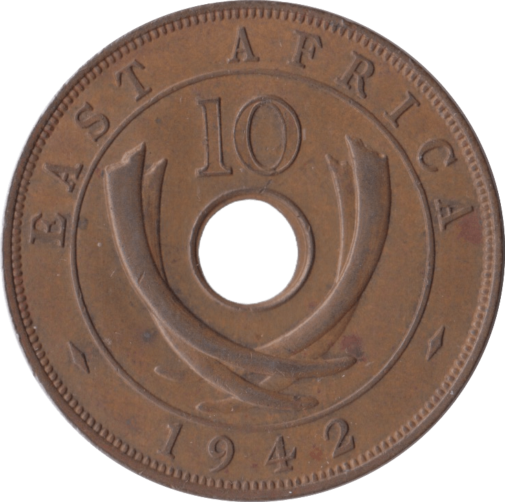 1942 10 CENTS EAST AFRICA - WORLD COINS - Cambridgeshire Coins