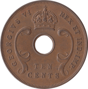 1942 10 CENTS EAST AFRICA - WORLD COINS - Cambridgeshire Coins