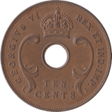 1942 10 CENTS EAST AFRICA - WORLD COINS - Cambridgeshire Coins