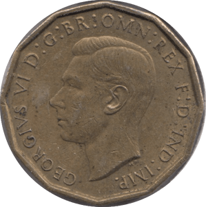 1942 BRASS THREEPENCE ( AUNC ) - THREEPENCE - Cambridgeshire Coins