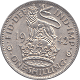1942 ENGLISH SHILLING ( BU ) - SHILLING - Cambridgeshire Coins