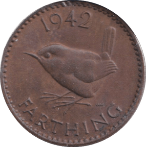 1942 FARTHING ( AUNC ) - FARTHING - Cambridgeshire Coins