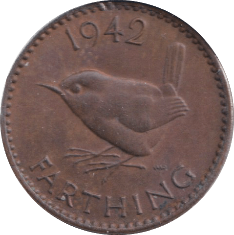 1942 FARTHING ( AUNC ) - FARTHING - Cambridgeshire Coins