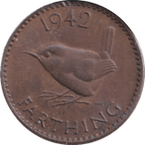 1942 FARTHING ( AUNC ) - FARTHING - Cambridgeshire Coins
